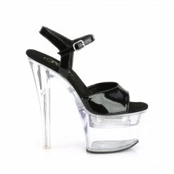 Pleaser FLASHDANCE-709 - Blk Pat/Clr Exotic Dancing