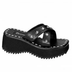 Demonia Punk & Goth FLIP-05 - Blk Vegan Leather