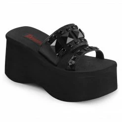 Demonia FUNN-18 - Blk Vegan Leather Punk & Goth