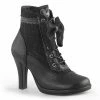 Demonia Punk & Goth GLAM-200 - Blk Vegan Leather-Lace
