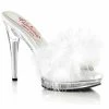 Fabulicious GLORY-501F-8 - Wht Faux Leather-Fur/Clr Party & Prom