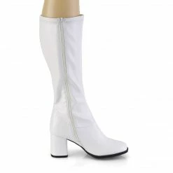 Funtasma GOGO-300-2 - White Str. Faux Leather