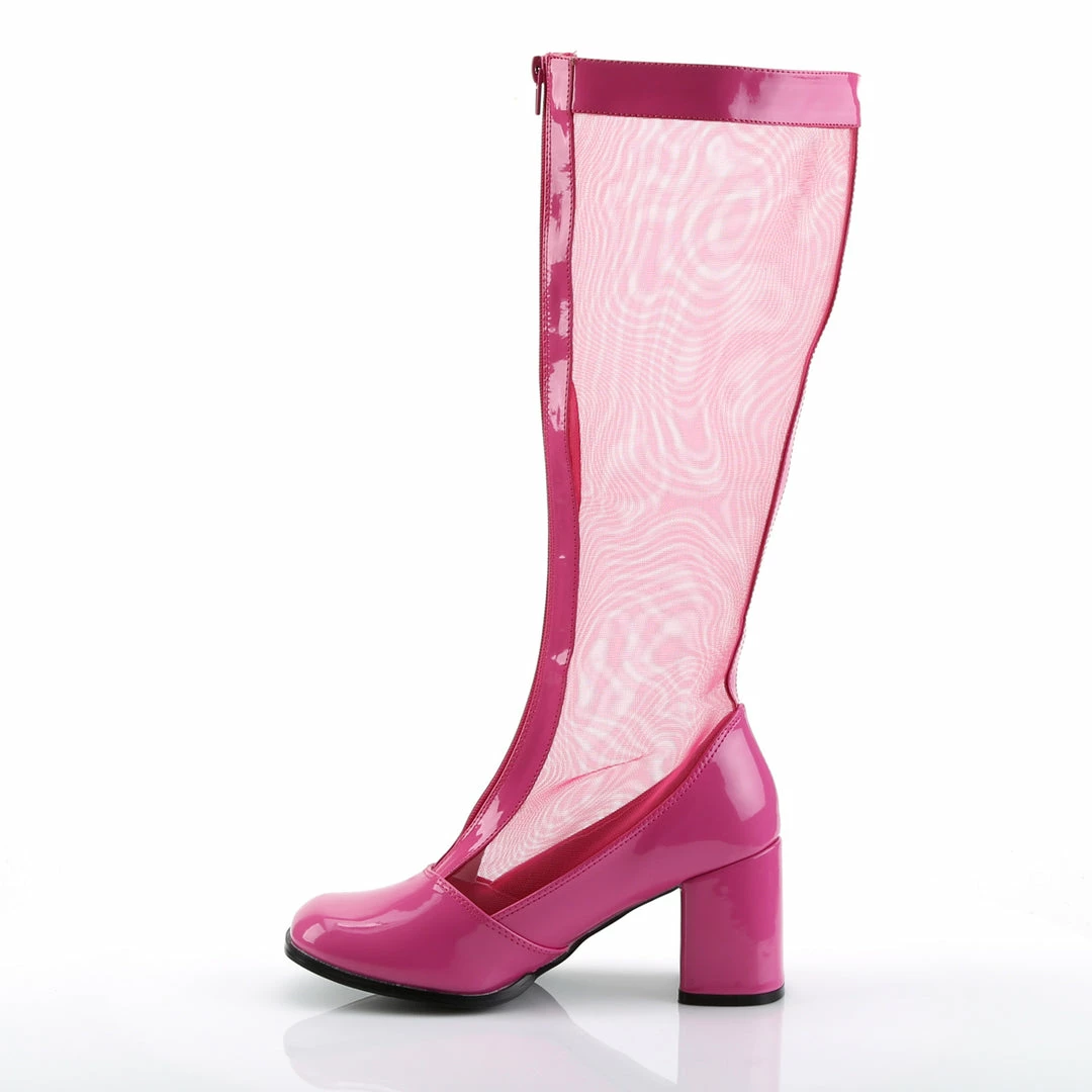 Funtasma GOGO-307 - H.Pink Str Pat-Mesh Costume & Theme 5 Funtasma GOGO-307 - H.Pink Str Pat-Mesh Costume & Theme