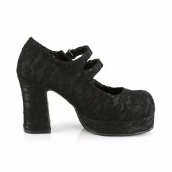 Demonia GOTHIKA-09 - Blk Satin-Lace Punk & Goth