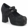 Demonia GOTHIKA-09 - Blk Satin-Lace Punk & Goth