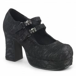 Demonia GOTHIKA-09 - Blk Satin-Lace Punk & Goth