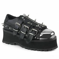 Demonia Punk & Goth GRAVEDIGGER-03 - Blk Vegan Leather