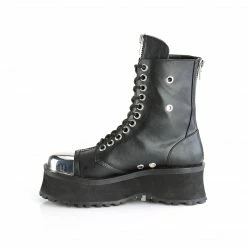 Demonia Punk & Goth GRAVEDIGGER-10 - Blk Vegan Leather