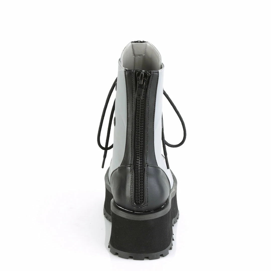 Demonia Punk & Goth GRAVEDIGGER-10 - Grey Reflective 6 Demonia Punk & Goth GRAVEDIGGER-10 - Grey Reflective