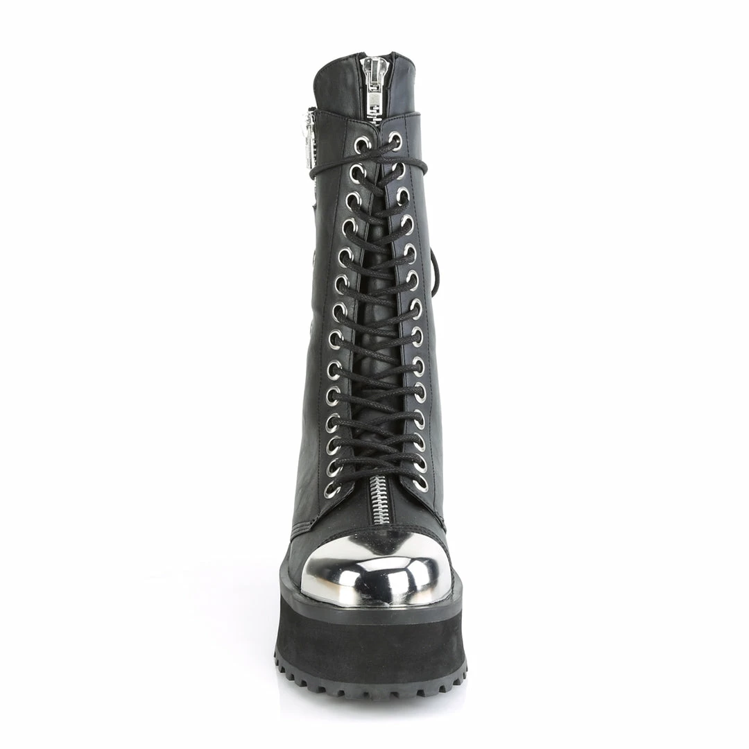 Demonia Punk & Goth GRAVEDIGGER-14 - Blk Vegan Leather 4 Demonia Punk & Goth GRAVEDIGGER-14 - Blk Vegan Leather