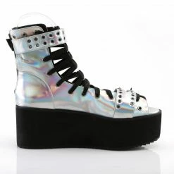 Demonia GRIP-105 - Slv Hologram Vegan Leather 11 Demonia GRIP-105 - Slv Hologram Vegan Leather