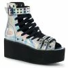 Demonia GRIP-105 - Slv Hologram Vegan Leather
