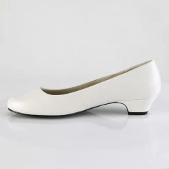 Pleaser Pink Label GWEN-01 - Wht Faux Leather