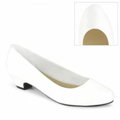 Pleaser Pink Label GWEN-01 - Wht Faux Leather