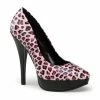 Pin Up Couture HARLOW-01 - B. Pink Pu (Cheetah Print)