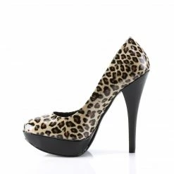 Pin Up Couture Vintage & Retro HARLOW-01 - Tan Pu (Cheetah Print)