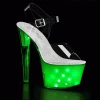 Pleaser ILLUMINATOR-708 - Clr/White Glow Exotic Dancing
