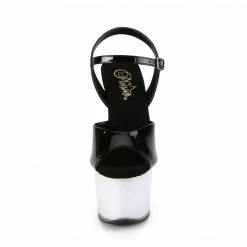 Pleaser ILLUMINATOR-709 - Blk Pat/White Glow