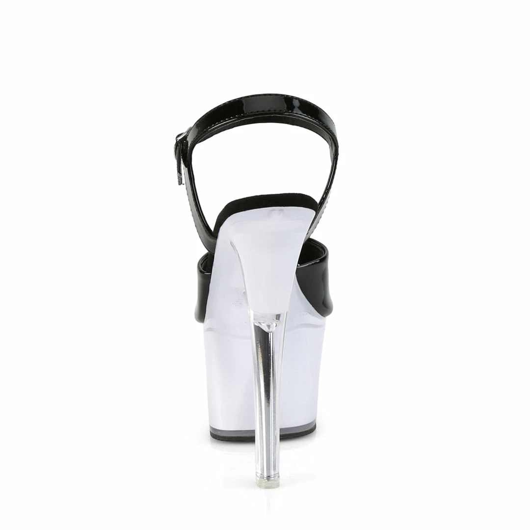 Pleaser ILLUMINATOR-709 - Blk Pat/White Glow 6 Pleaser ILLUMINATOR-709 - Blk Pat/White Glow