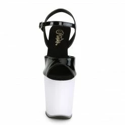 Pleaser ILLUMINATOR-809 - Blk Pat/White Glow