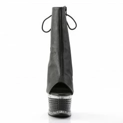 Pleaser ILLUSION-1018 - Blk Faux Leather/Blk Matte Exotic Dancing