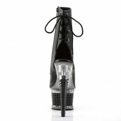 Pleaser ILLUSION-1018 - Blk Faux Leather/Blk Matte Exotic Dancing