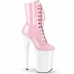 Pleaser INFINITY-1020 - B. Pink Pat/Wht Exotic Dancing