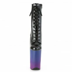 Pleaser INFINITY-1020BP - Blk Faux Leather/Blue-Purple Ombre Exotic Dancing