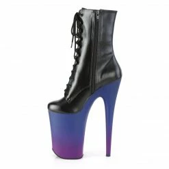 Pleaser INFINITY-1020BP - Blk Faux Leather/Blue-Purple Ombre Exotic Dancing