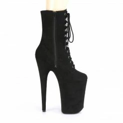 Pleaser INFINITY-1020FS - Blk Faux Suede/Blk Faux Suede