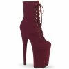 Pleaser INFINITY-1020FS - Burgundy Faux Suede/Burgundy Faux Suede Exotic Dancing