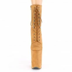 Pleaser INFINITY-1020FS - Camel Faux Suede/Camel Faux Suede Exotic Dancing