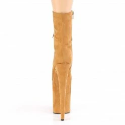 Pleaser INFINITY-1020FS - Camel Faux Suede/Camel Faux Suede Exotic Dancing