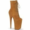Pleaser INFINITY-1020FS - Camel Faux Suede/Camel Faux Suede Exotic Dancing