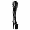Pleaser INFINITY-3028 - Blk Stretch Pat/Blk 1 Pleaser INFINITY-3028 - Blk Stretch Pat/Blk