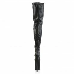 Pleaser INFINITY-4000 - Blk Str Faux Leather/Blk Matte