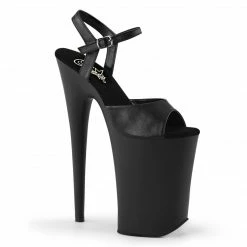 Pleaser INFINITY-909 - Blk Faux Leather/Blk Matte