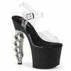 Pleaser Exotic Dancing IRONGRIP-708 - Clr/Blk Matte-Slv Brushed 2 Pleaser Exotic Dancing IRONGRIP-708 - Clr/Blk Matte-Slv Brushed