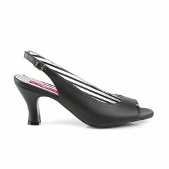 Pleaser Pink Label JENNA-02 - Blk Faux Leather Drag Queen