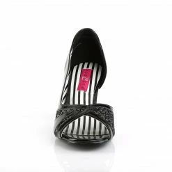 Pleaser Pink Label JENNA-03 - Blk Pat-Blk Glitter