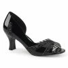 Pleaser Pink Label JENNA-03 - Blk Pat-Blk Glitter 2 Pleaser Pink Label JENNA-03 - Blk Pat-Blk Glitter