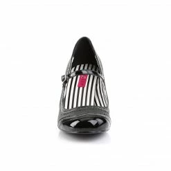 Pleaser Pink Label JENNA-06 - Blk Faux Leather-Pat