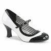 Pleaser Pink Label JENNA-06 - Wht-Blk Pat
