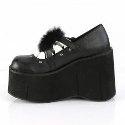 Demonia Punk & Goth KERA-11 - Blk-Wht Vegan Leather