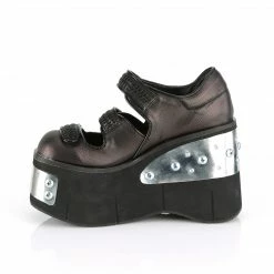 Demonia KERA-13 - Blk-Pewter Vegan Leather