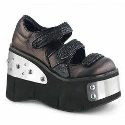 Demonia KERA-13 - Blk-Pewter Vegan Leather