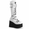 Demonia KERA-200 - Wht Vegan Leather