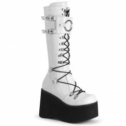 Demonia KERA-200 - Wht Vegan Leather