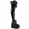 Demonia KERA-303 - Blk Stretch Patent Punk & Goth 1 Demonia KERA-303 - Blk Stretch Patent Punk & Goth