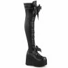 Demonia KERA-303 - Blk Stretch Vegan Leather Punk & Goth
